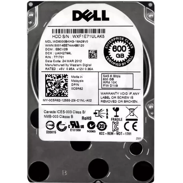 Dell EMC WD 2.5" 600GB 10K 6Gb SAS Hard Drive - C5R62 WD6000BKHG