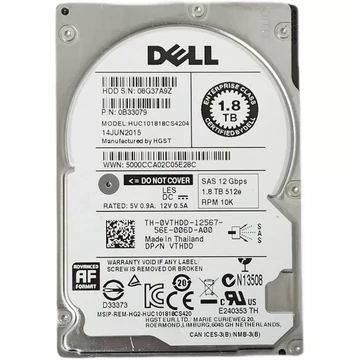 Dell EMC Hitachi 2.5" 1.8TB 10K 12Gb SAS Hard Drive - VTHDD HUC101818CS4204
