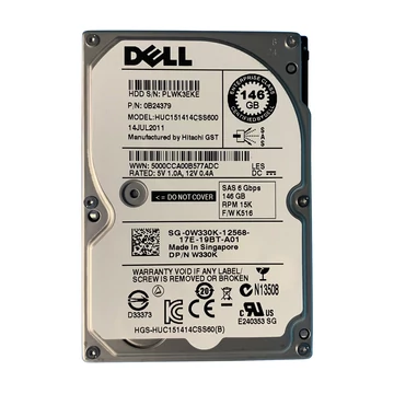 Dell EMC Hitachi 2.5" 146GB 15K 6Gb SAS Hard Drive - W330K HUS151414CSS600
