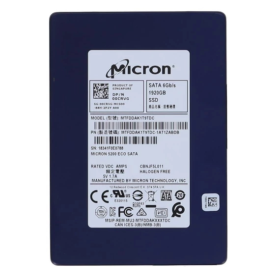 Dell EMC Micron 2.5" 1.92TB RI 6Gb SATA SSD - 0CRVG MTFDDAK1T9TDC