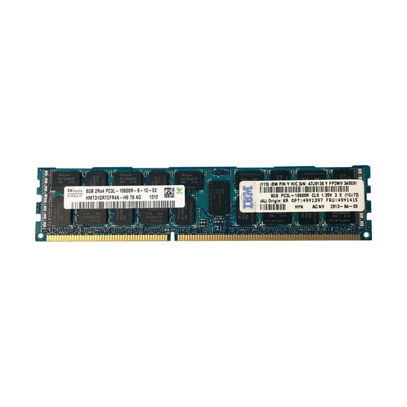 IBM 8GB (1x8GB, 2Rx4, 1.35 V) PC3L-10600 CL9 ECC 1333MHz LP RDIMM