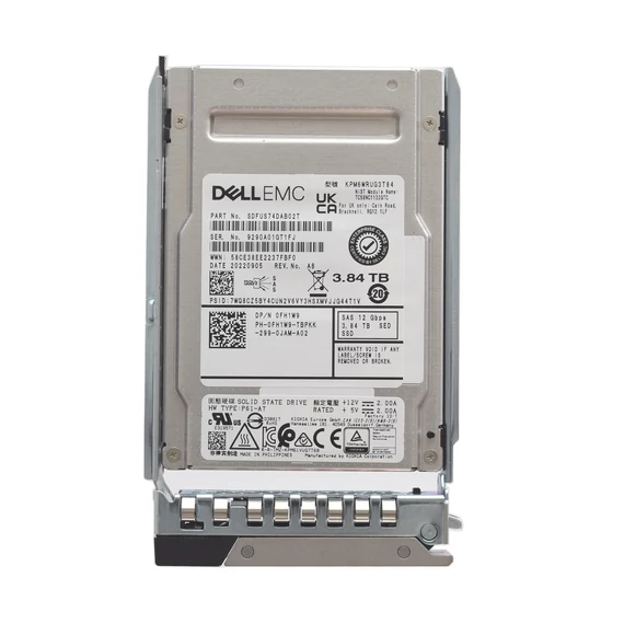 Dell EMC Kioxia 2.5" 3.84TB RI 12Gb (24Gb) SED SAS SSD Drive - FH1W9 KPM6WRUG3T84