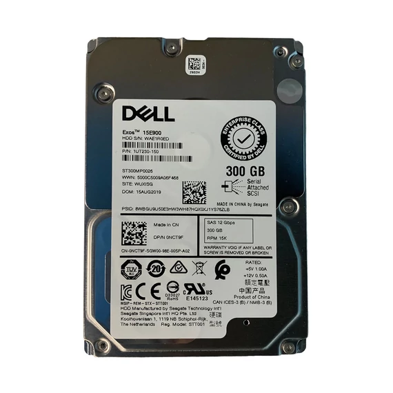 Dell EMC Seagate 2.5" 300GB 15K 12Gb SAS Hard Drive - NCT9F ST300MP0026